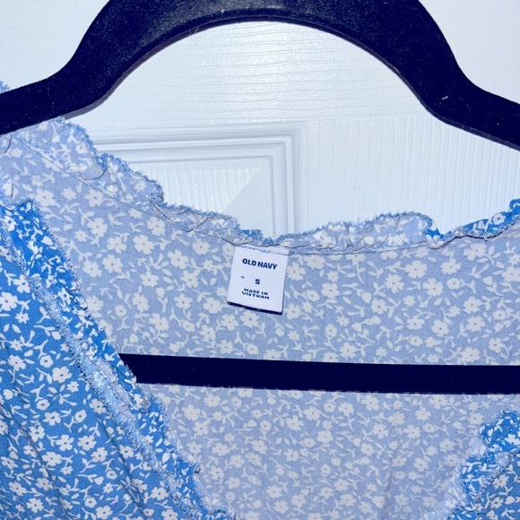 Old Navy Light Blue Floral Sleeveless Midi Dress Small - Picture 3 of 4